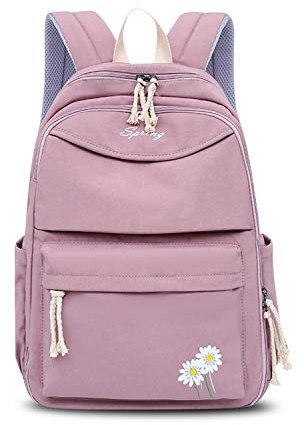 FANDARE Rucksack Schule Schulrucksack Herren Damen Rucksäcke Schultasche Casual Daypacks Junge Mädchen Schulranzen Teenager für Reise Uni Büro Einkaufen Alltag Freizeit Campus Wandern Lila