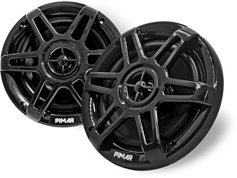 PIMAR Coppia di casse altoparlanti marine 150W nere barca gommone nautica accessori
