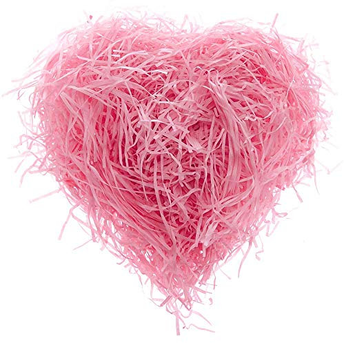 Rayong Geschreddertes Papier Füllmaterial aus Papier Ostern Korb Gras, Füllmaterial Papierschnitzel, füllmaterial Papier für Geschenkdekoration und Korbfüllung, Rosa