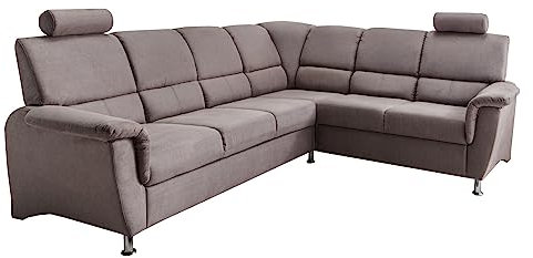 Möbel Jack Schlafsofa Schlafcouch Wohnlandschaft | B 268 cm x T 221 cm | Stoff | Grau | Federkern