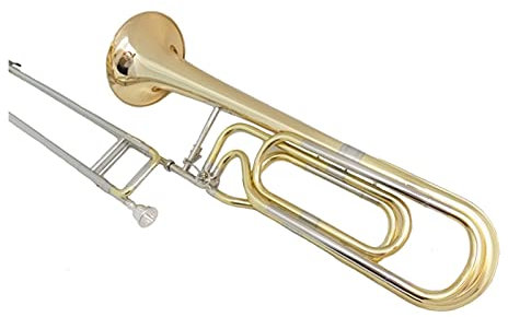 Quartposaune F/BB Key Double Slide Posaune Messing Musikinstrumente Lack Silber Posaune Kupferkörper Mit Schaumkörper-Gehäuse Und Mundstück