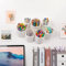 Yesesion Grand pot à crayons esthétique pour bureau, grand organisateur de stylos mural décoratif avec 7 compartiments, support rond pour fournitures scolaires, bureau, maison, art, papeterie (blanc)