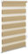 OBdeco Double Roller Blind, Duo Roller Blind with Clamp Fix No Drilling, for Windows, Translucent and Blackout, 55 x 130 cm, Fabric Width: approx. 51 cm, Sand Colour