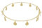 Italienisches Fußkettchen mit feiner 18K Vergoldung - Länge verstellbar von 22-25cm - Wasserfeste Fußkette mit stilvollem Samtbeutel für Damen, Frauen und Mädchen