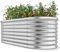 COSTWAY Metal Raised Garden Bed, Oval/Rectangular Elevated Planter Box Kit with Open Bottom, Indoor Outdoor Vegetable Fruit Flower Herb Growing Box (Oval, Silver, 165 x 80 x 60cm)