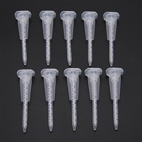 10pcs MA3.0-17S Bianco Epossidico Tubi Statici Mixer Ugello Miscelazione Punta per 50ml AB Pistola Colla Calda Misto