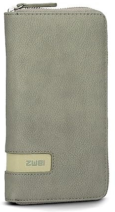 Zwei große Damen Geldbörse M.Wallet MW2 Portemonnaie aus weichem Kunstleder, Geldbeutel mit umlaufendem Reißverschluss, 15 Kartenfächern, 2 Scheinfächern, Münzfach & Sichtfach (Fango)