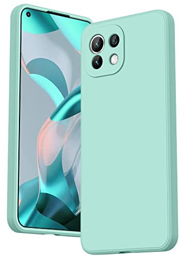 AK Kompatibel mit Xiaomi Mi 11 Lite 5G/Mi 11 Lite 4G/Mi 11 Lite 5G NE Hülle Silikon Handyhülle mit Microfiber Stoßfeste Schutzhülle Hülle für Xiaomi Mi 11 Lite