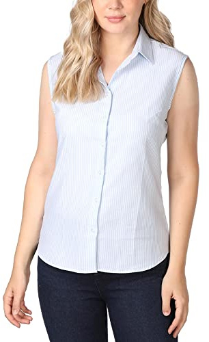 Rydale Ladies Sleeveless Country Shirt Womens Summer Shirts Blouse Top Vest Button Down