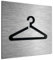 ALÚMADESIGNCO Cartel Vestidor - Carteles Vestidores - Señales para puerta - Moderno Guardarropa Señal - Vestuario Pictograma - 120 x 120 mm autoadhesivo - Carteles para hotel y oficina
