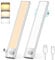 MEDE Under Cabinet Kitchen Lights,3 Color Temperature Motion Sensor Lights Indoor Rechargeable,76 LED Dimmable Wardrobe Lights with Power Display,Wireless Cupboard Lights for Closet,Stair,Bedroom-22cm