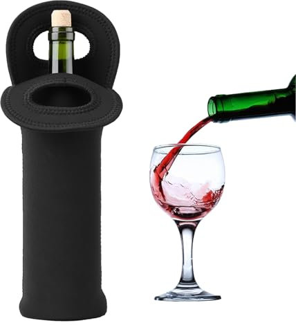 Funda para Botella de Vino,3pcs Fundas Térmicas para Botellas de Vino,11,5 × 36 cm,Funda de Neopreno para Botellas,Bolsa Protectora para Bebidas,Impermeable,Antipolvo,para Conservar y Presentar Vinos