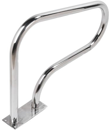 XHTLLO Pool-Handlauf, Edelstahl, Langlebig, Polierte Oberflächen, Gebogenes Griff-Design, Whirlpool-Handlauf, Praktische, Verdickte D-förmige Pool-Reling, Für in Den Boden Eingelassene Poolstufen