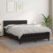 Willood Boxspringbett mit Matratze Schwarz 140x200 cm Kunstleder Kunstlederbett Polsterbett Bettgestell Bett Hotelbett Schlafzimmerbett Bettrahmen Lattenrost Schlichtes Design
