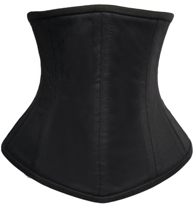 luvsecretlingerie Damen Taillentraining Schwerlast Doppelt Stahl Knochen Unterbrust Korsett Steampunk Gothic Corsage