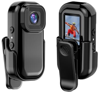 Andoer Mini WiFi Action Camera 1080P 30fps Digital Video Camera with 0.96in LCD Screen Built-in Rechrageable Battery Motion Detection with Magnetic Mount Back Clip Protective Cover