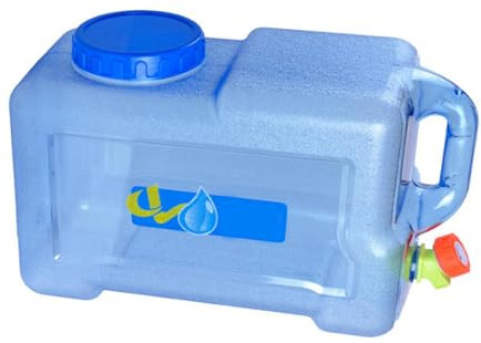 Sghtil Réservoir d'eau avec Robinet, 12L Jerrican Alimentaire sans BPA de Camping, Réservoir d'eau en Plastique pour Cuisine, Camping-Car, Van, Camion, Camping, École, Hôpital, Extérieur