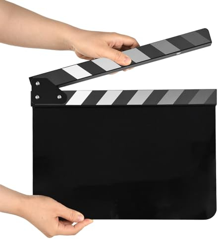 Andoer Acryl Filmklappe Filmklappe Film Regie Schiefer geschnitten Action-Szene Clapper Board Film Schiefer trocken abwischbar