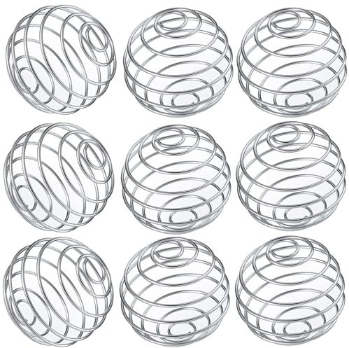 GFTCGK 9 Stück Shaker Kugel Edelstahl, Metall Frühling Kugeln, Ball Mixer für Sport Fitness Protein, Whisking Protein Powder, Milkshakes, Blended Getränke