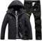 Skianzug-Herren-2-Teilig-Set, Skianzug Herren 2 Teilig Set Winddicht Schneeanzug Mit Kapuze Snowboard Set Wasserdicht Ski Anzug Männer Winter Skibekleidung Warm Skijacke Und Hose Thermoanzug