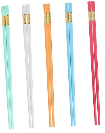 Cabilock 5 Pares Vajilla Para El Hogar Palillos Caseros Vajilla De Cocina Casera Palillos Para Hotel Palillos Resistentes a La Humedad Palillos Largos Caseros Palillos Para El Hogar