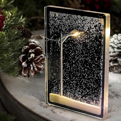 Snow Scene Night Light, Nachtlicht, Handmade Christmas Night Lights, Snowy Lamp, Handmade Winter Snow Night Light Material Kit, DIY Handgemachte Weihnachtsbeleuchtung, Christmas Light-Up Kit (1PC)