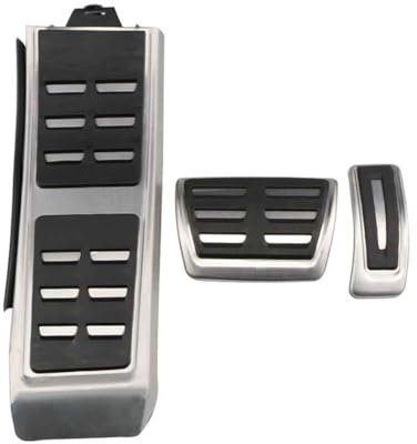 YJTYC Bremse Pedalkappen für Audi A6 C6 C7 C8 2004-2022, Auto Gas Pedale Kraftstoff Bremspedal Pads Abdeckung Edelstahl Fußpedal Fußstütze Pedal,at