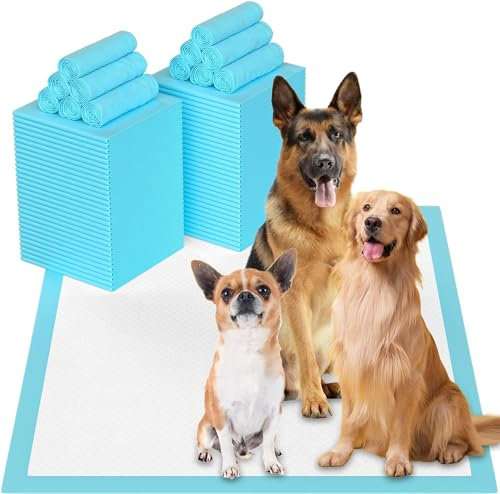 60 Stück Trainingspads für große Hunde 80x90cm Trainingsunterlagen Hunde, Einweg-Trainingsauflagen Auslaufsichere und Super saugfähige PIPI-Pads für Hunde（80x90cm）