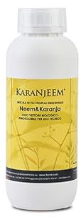 KARANJEEM olio potenziato con Neem e Karanja per insetti parassiti (afidi, cocciniglie, formiche, tripidi, acari) soluzione naturale per piante e dimore di animali (1 Kg)