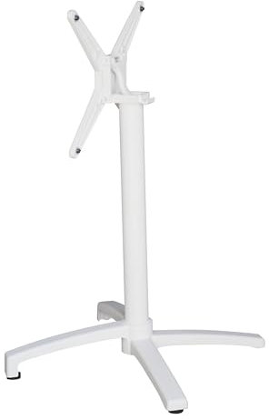 Gruppo Maruccia - Base de table en aluminium - Pied central à races - Système de gain de place avec rabats - Pour aménager les bars, les restaurants, les pizzerias (blanc)