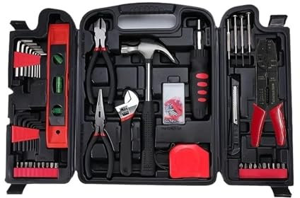 129-teiliger multifunktionaler Werkzeugkasten, Haushaltswerkzeugsatz, Haushalts-Handwerkzeugkasten, Hardware-Werkzeugkasten. Elektriker-Set for die Holzbearbeitung, geeignet for verschiedene Szenarien