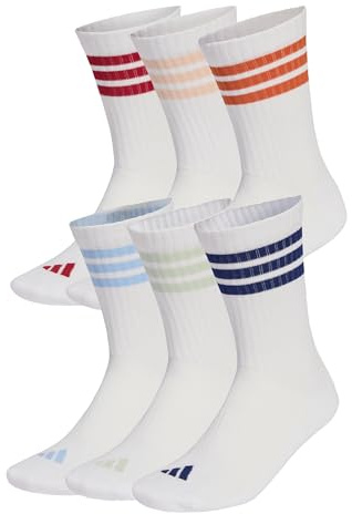 adidas Unisex 3 Stripes Essentials Cushioned Crew Socks 6 Pair Pack Socken