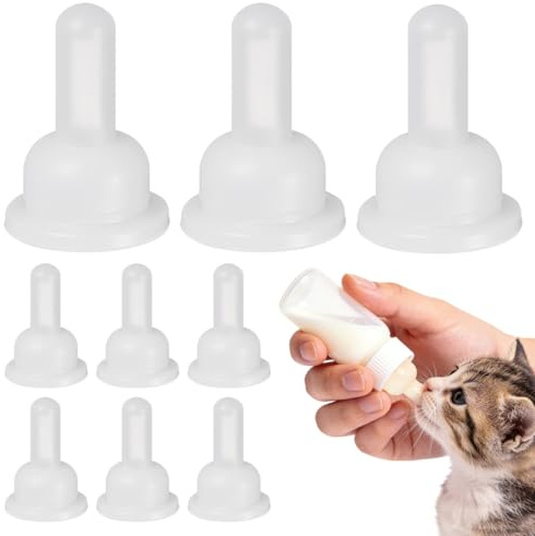 Gatuida Lot de 40 tétines d'allaitement en silicone pour petits animaux, lapins et chatons