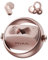 Ctbuds Auriculares Inalámbricos Abiertos Tipo Clip 2 en 1, Bluetooth 6.0 con 0 Retraso, 140 Horas de Reproducción, Automático L/R, Reducción Híbrida de Ruido para Trabajo/Deporte/Uso Diario, Oro Rosa