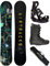 Airtracks Herren Snowboard Set Board Data Wide Freestyle Freeride 160 - Softbindung Master - Softboots Star Black 47 - SB Bag