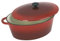 Crealys 501749, COCOTTE Grand Chef ovale en fonte émaillée 6,5 litres - Extérieur rouge et intérieur blanc - toutes sources de chaleur y compris induction