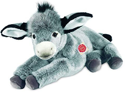 Teddy Hermann 90249 Esel liegend 50 cm, Kuscheltier, Plüschtier mit recycelter Füllung
