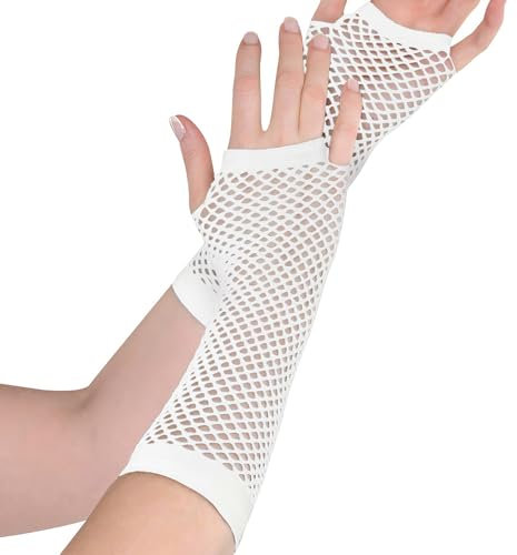 Pink Long Fishnet Fingerless Gloves - 1 Count - Vibrant, Stretchy & Stylish - Perfect For Parties & Costumes, One Size Fits All