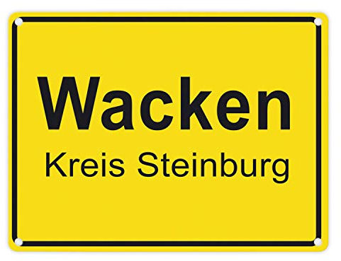 trendaffe - Das Wacken Ortsschild Metallschild in 15x20 cm