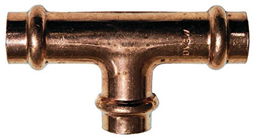 Cornat Press-T-Stück, Kupfer mit 3 Muffen, A 15 mm, 1 Stück, T653015B