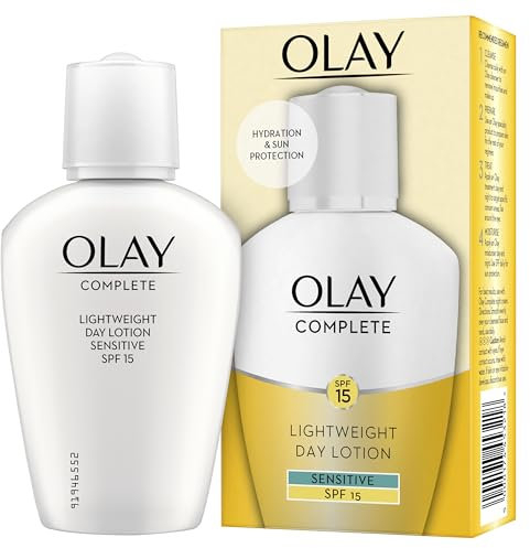 Olay Complete Moisturise & Glow Face And Neck Lotion For Sensitive Skin With SPF15, For Beautiful, Healthy Glowing Skin In Just 1 Day, 100ml