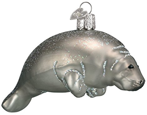 Old World Christmas Manatee Glass Blown Ornament for Christmas Tree