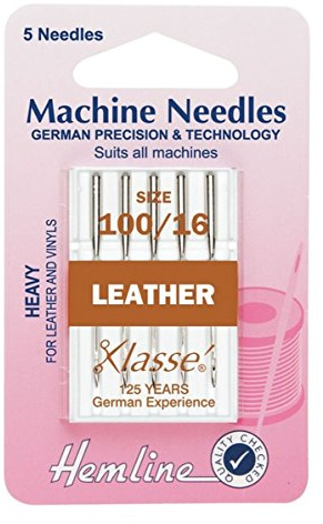 Hemline Machine Needles - Leather 100/16 (Heavy)