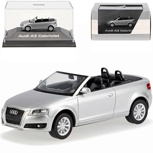 Herpa A-U-D-I A3 A 3 Cabrio Lichtsilber Licht Silber Ho H0 1/87 Modellauto Modell Auto