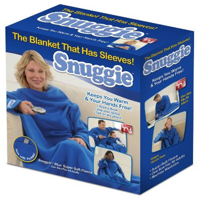 Snuggie True Fleece Blanket with Sleeves, Blue