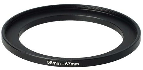vhbw Step-Up-Ring Adapter von 55 mm auf 67 mm für Kamera Objektiv - Filteradapter, Metall, Schwarz