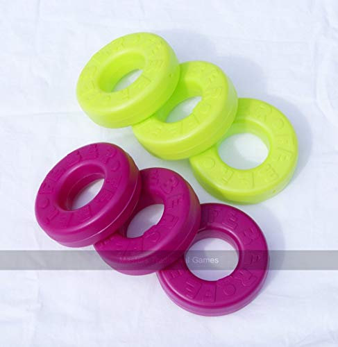 Pack of 6 Spare disks for Mega 4 in a Line (3 Purple, 3 Light Green)