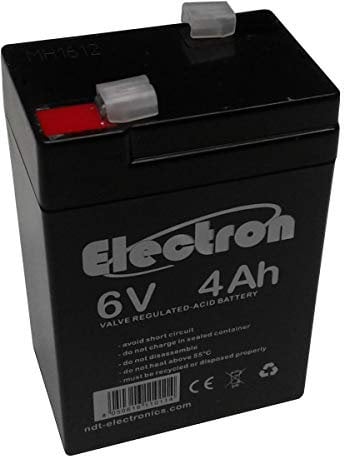 Batteria al piombo 6V 4Ah ricaricabile ermetica connettore 4,8mm 4,5Ah 5Ah per lampade emergenza