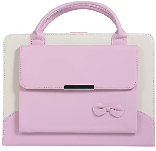 Albc Cute Case for iPad 9th Generation 2021 / iPad 8th 7th Generation / iPad 10.2 Inch / iPad Air 2019 (3rd Generation) / iPad Pro 10.5 Inch 2017 - Smart Slim Handbag Leather Stand Cover,Pink