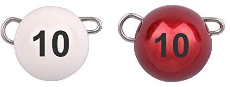 Spro Freestyle Tungsten Bottom Jig White/red - 2 Bleiköpfe